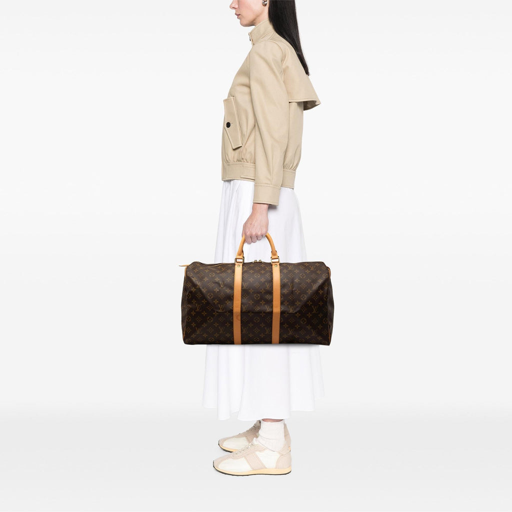 Louis Vuitton Monogram Keepall 50 Duffle Bag - Brown