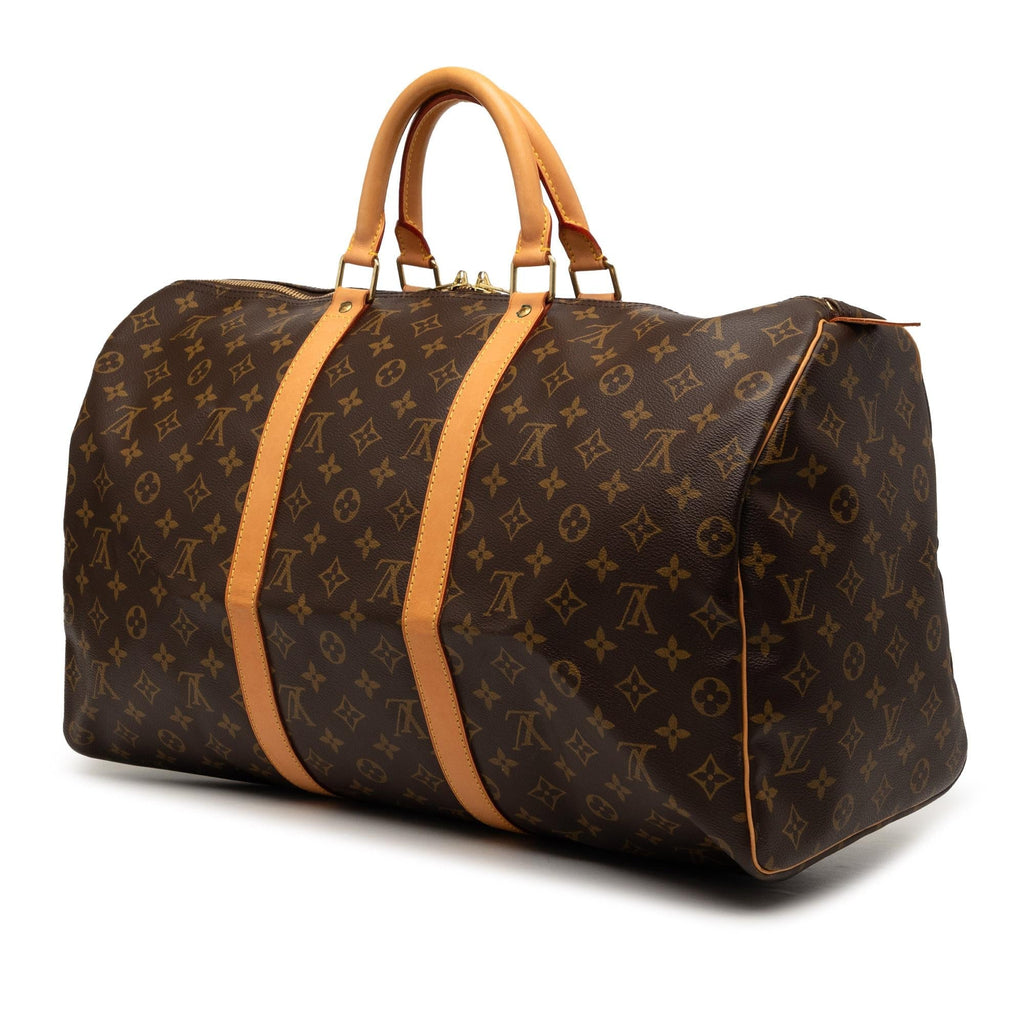 Louis Vuitton Monogram Keepall 50 Duffle Bag - Brown