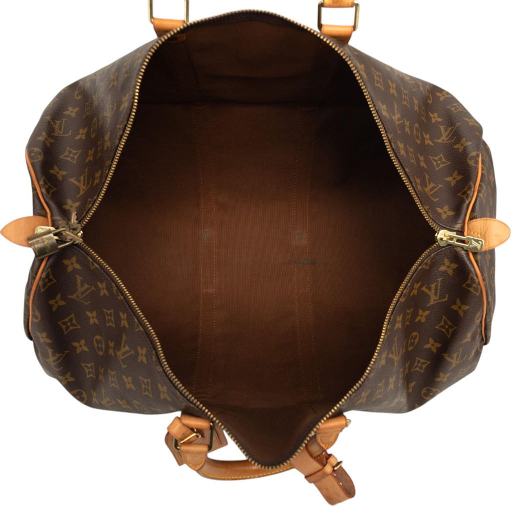 Louis Vuitton Monogram Keepall 55 Duffle Bag - Brown