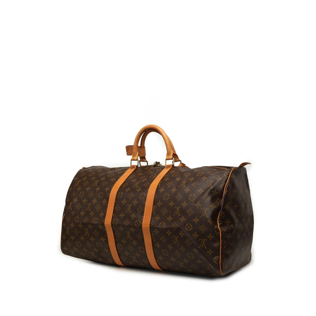 Louis Vuitton Monogram Keepall 55 Duffle Bag - Brown