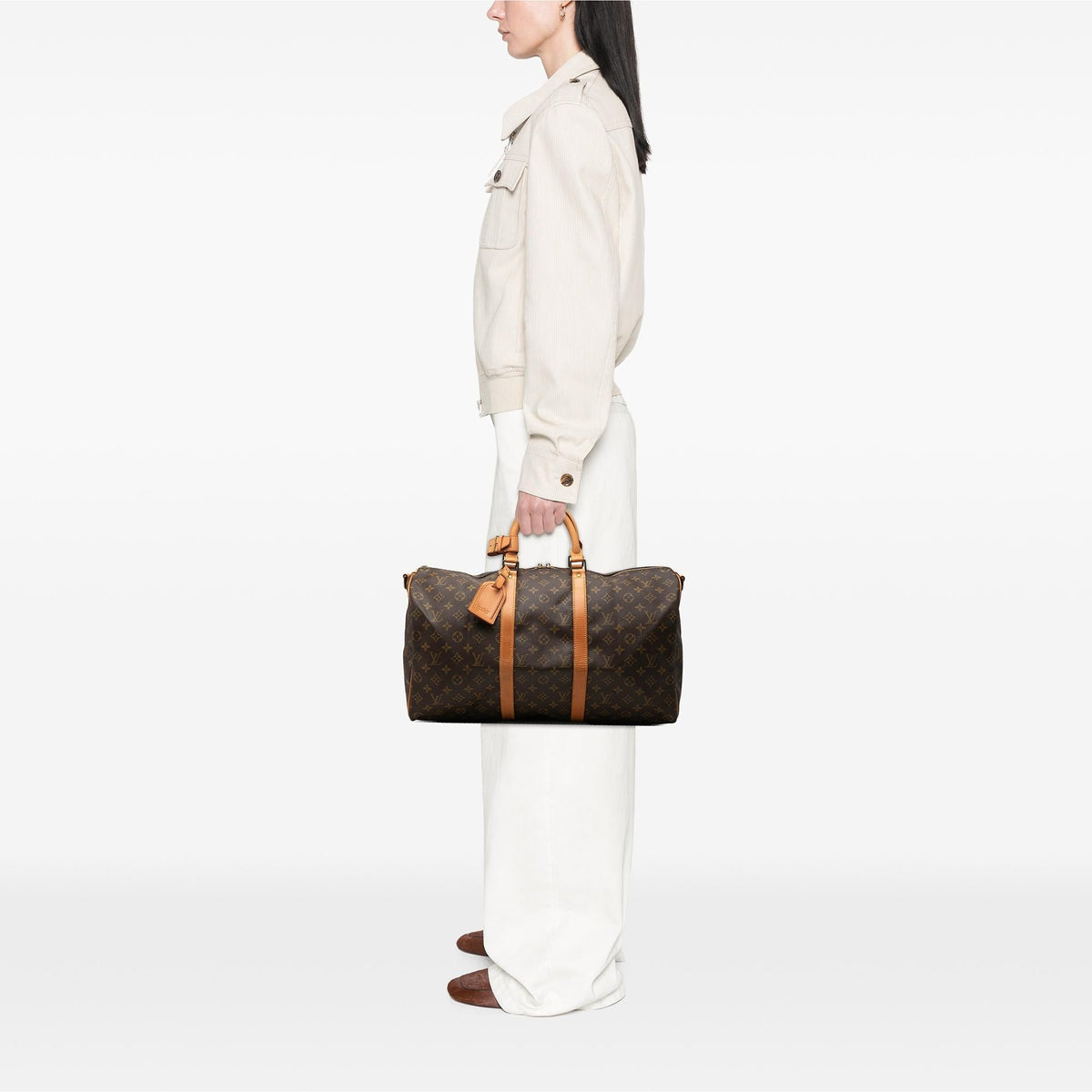 Louis Vuitton Monogram Keepall Bandouliere 50 Duffle Bag - Brown