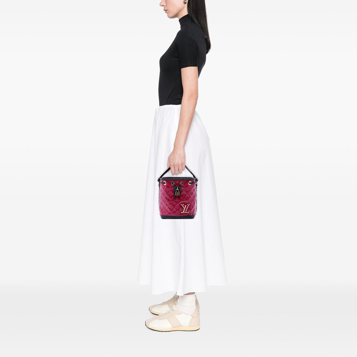 Louis Vuitton Monogram Limited Edition Autumn Winter Double Jeu Neo Neo MM Shoulder Bag - Red