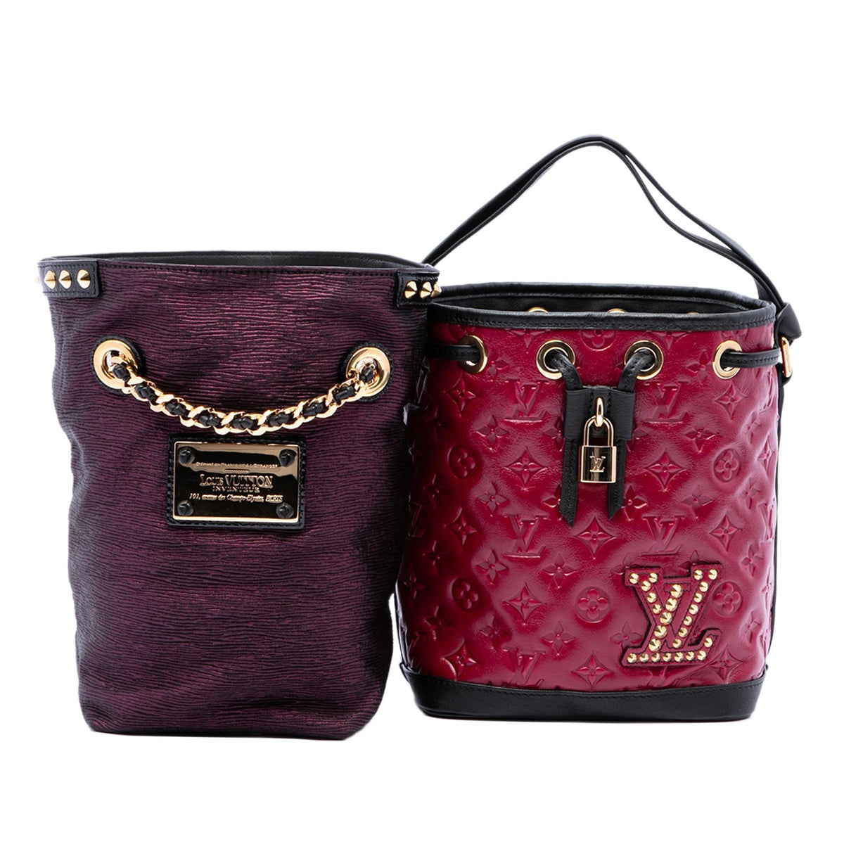 Louis Vuitton Monogram Limited Edition Autumn Winter Double Jeu Neo Neo MM Shoulder Bag - Red