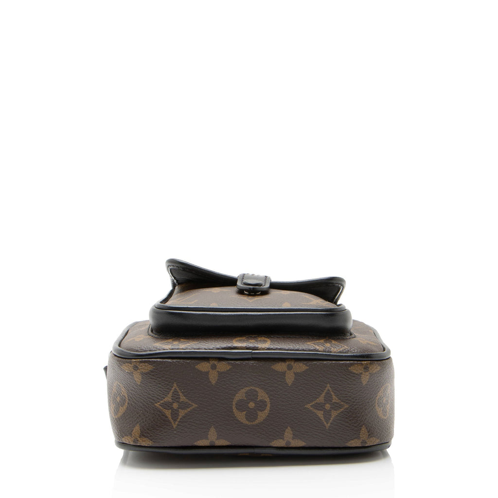 Louis Vuitton Monogram Macassar Christopher Wearable Wallet Shoulder Bag - Black/Brown