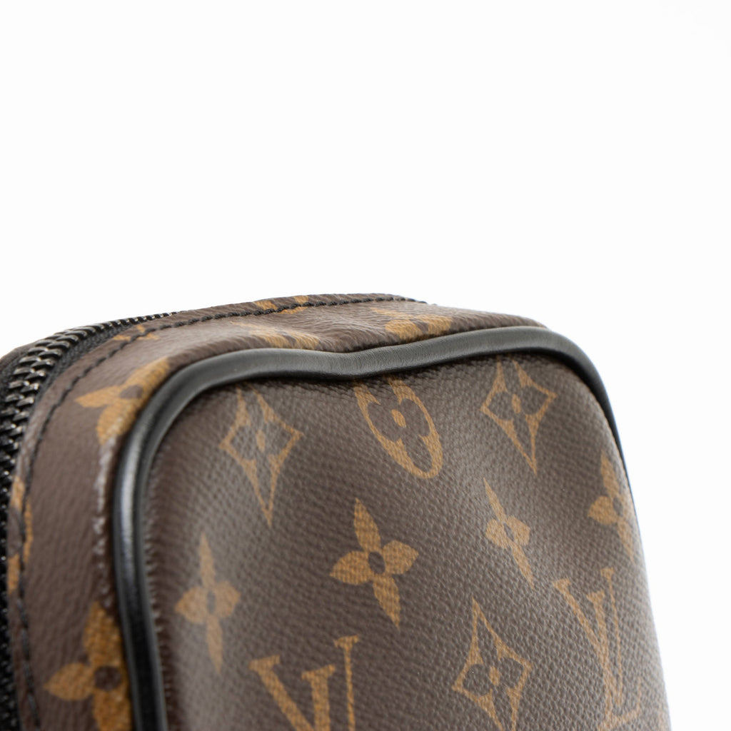 Louis Vuitton Monogram Macassar Christopher Wearable Wallet Shoulder Bag - Black/Brown