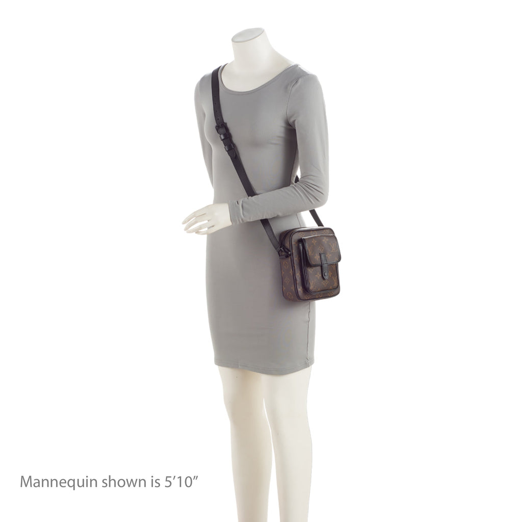 Louis Vuitton Monogram Macassar Christopher Wearable Wallet Shoulder Bag - Black/Brown