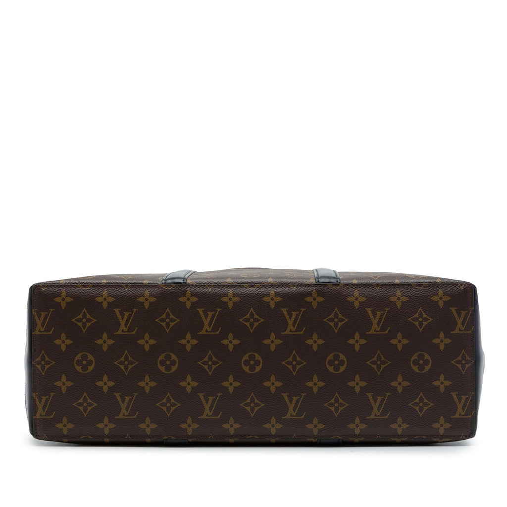 Louis Vuitton Monogram Macassar Weekend Tote GM - Black/Brown