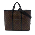Louis Vuitton Monogram Macassar Weekend Tote GM - Black/Brown