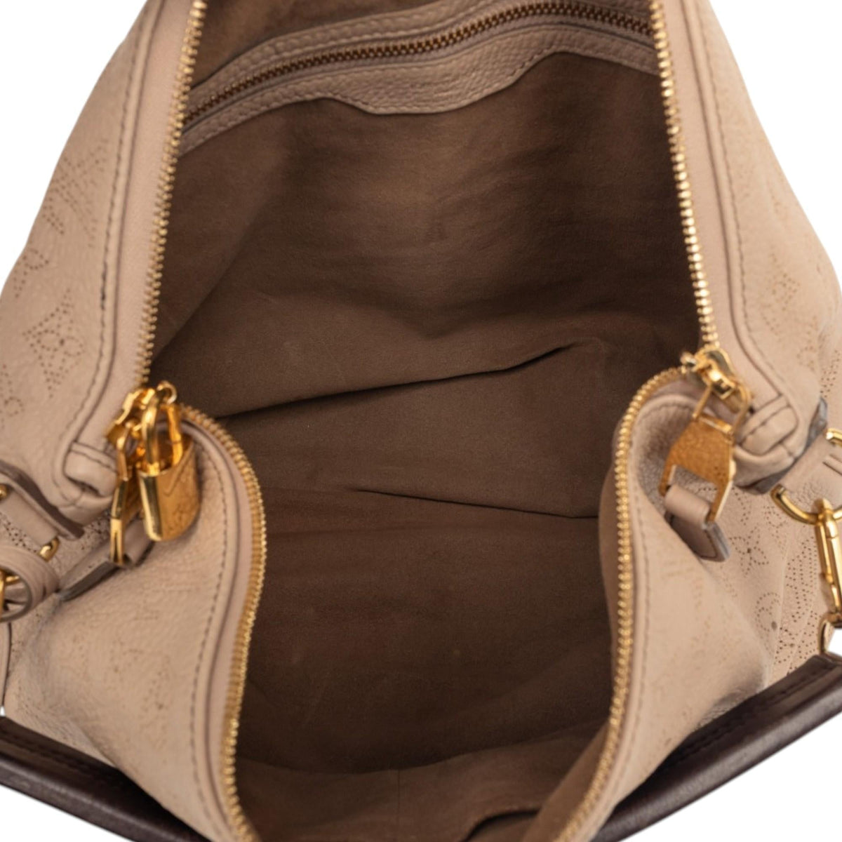 Louis Vuitton Monogram Mahina Selene MM Satchel - Beige