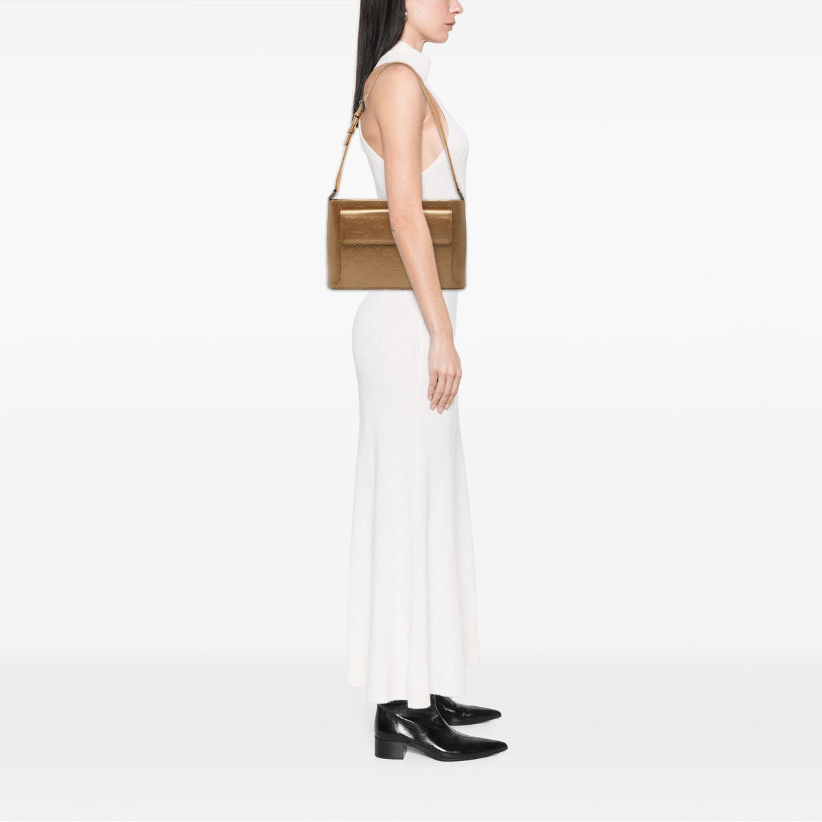 Louis Vuitton Monogram Mat Alston Shoulder Bag - Gold