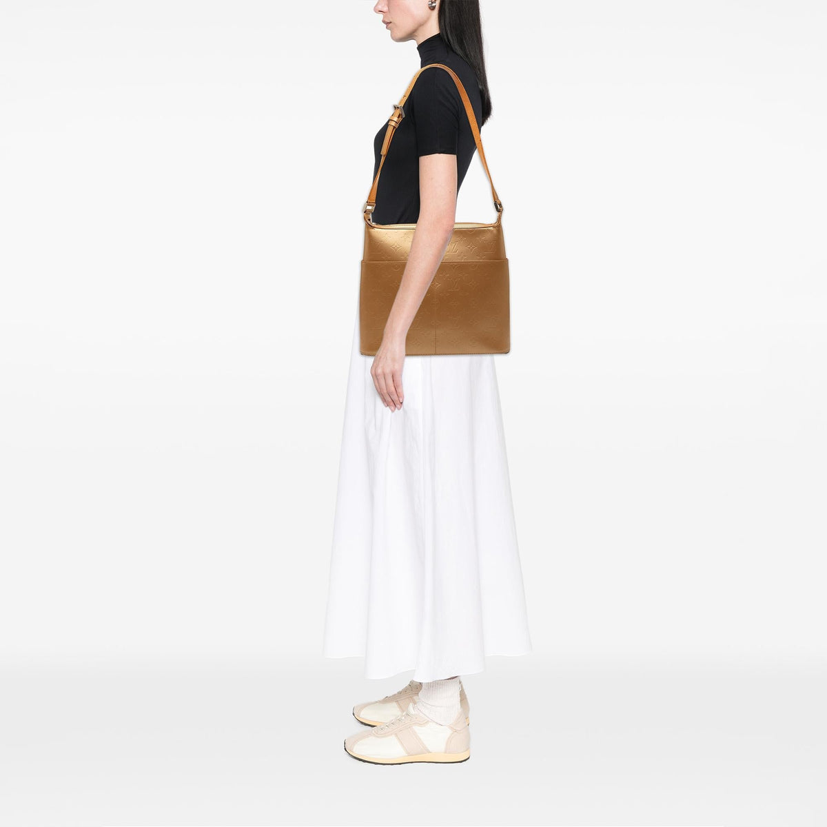 Louis Vuitton Monogram Mat Sutter Shoulder Bag - Gold