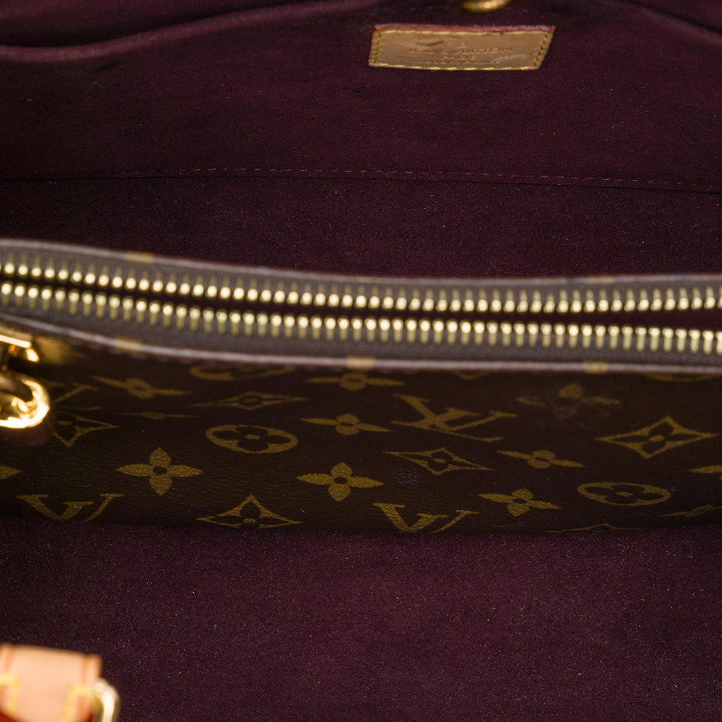 Louis Vuitton Monogram Montaigne MM Satchel - Brown