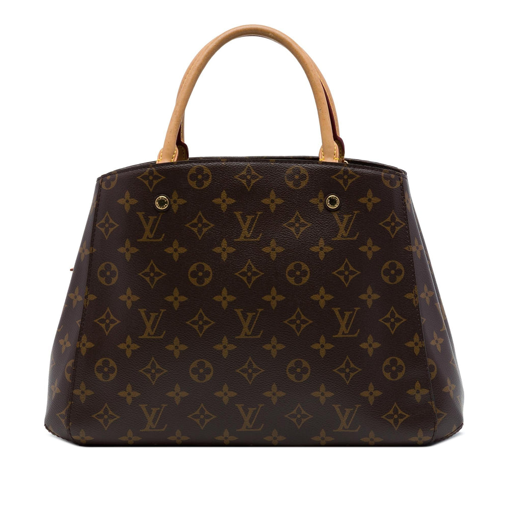 Louis Vuitton Monogram Montaigne MM Satchel - Brown
