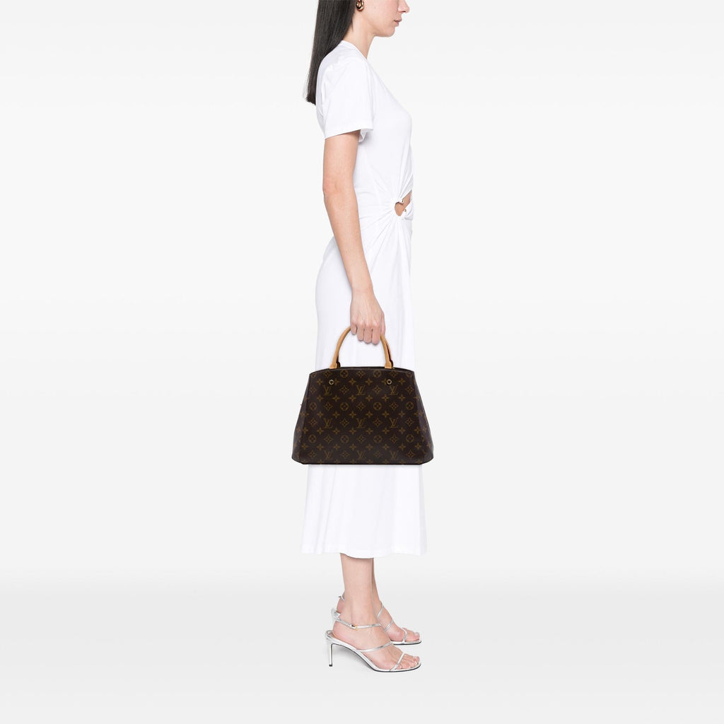 Louis Vuitton Monogram Montaigne MM Satchel - Brown