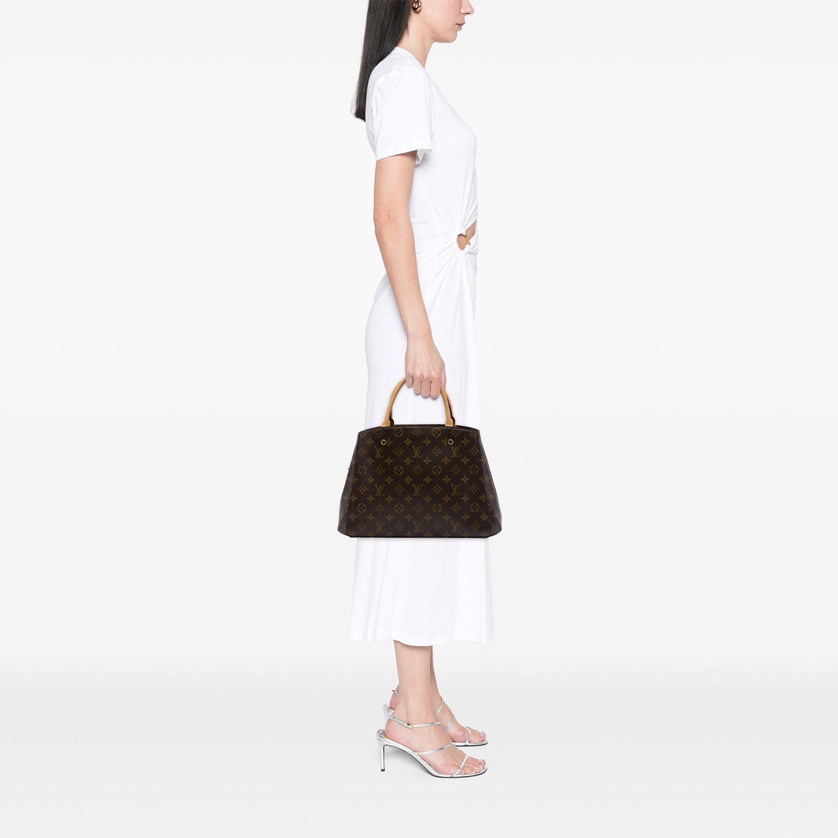 Louis Vuitton Monogram Montaigne MM Satchel - Brown