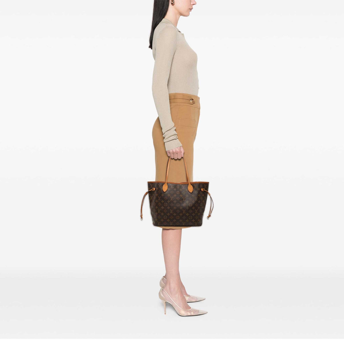 Louis Vuitton Monogram Neverfull MM Tote Bag - Brown