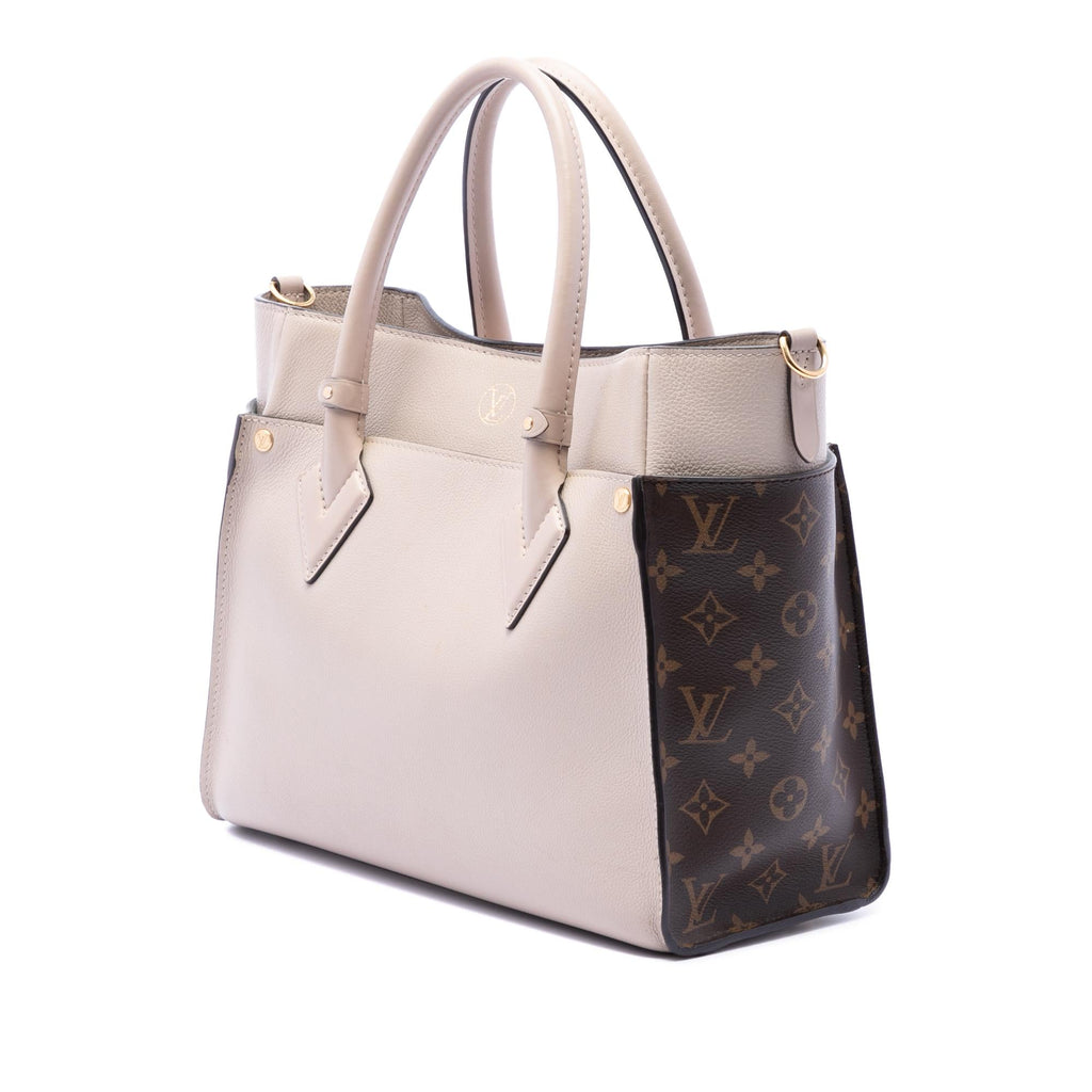 Louis Vuitton Monogram On My Side MM Satchel - Beige