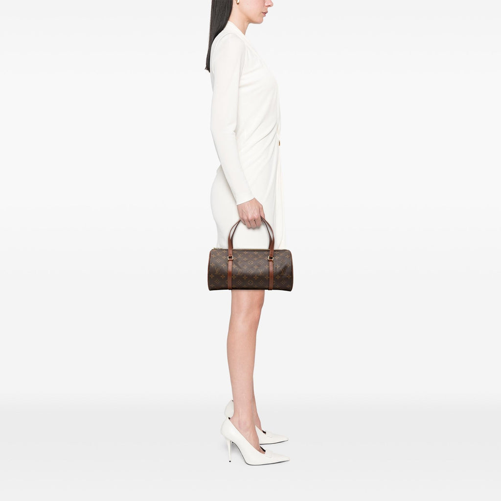 Louis Vuitton Monogram Papillon 30 Satchel - Brown
