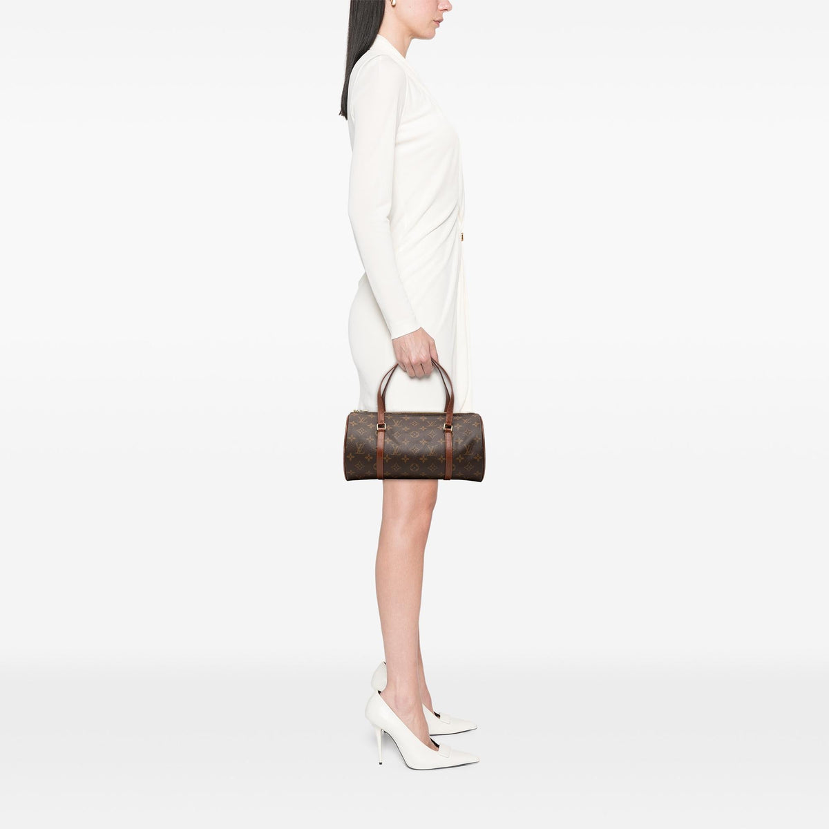 Louis Vuitton Monogram Papillon 30 Satchel - Brown