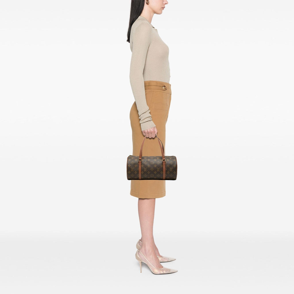 Louis Vuitton Monogram Papillon 30 Satchel - Brown
