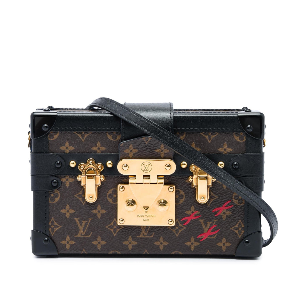 Louis Vuitton Monogram Petite Malle Crossbody Bag - Black/Brown