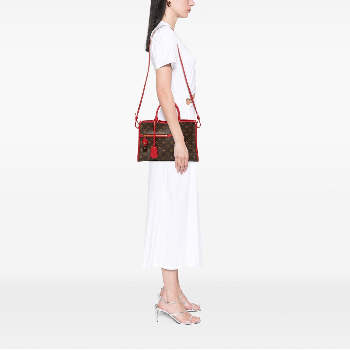 Louis Vuitton Monogram Popincourt PM Satchel - Brown/Red
