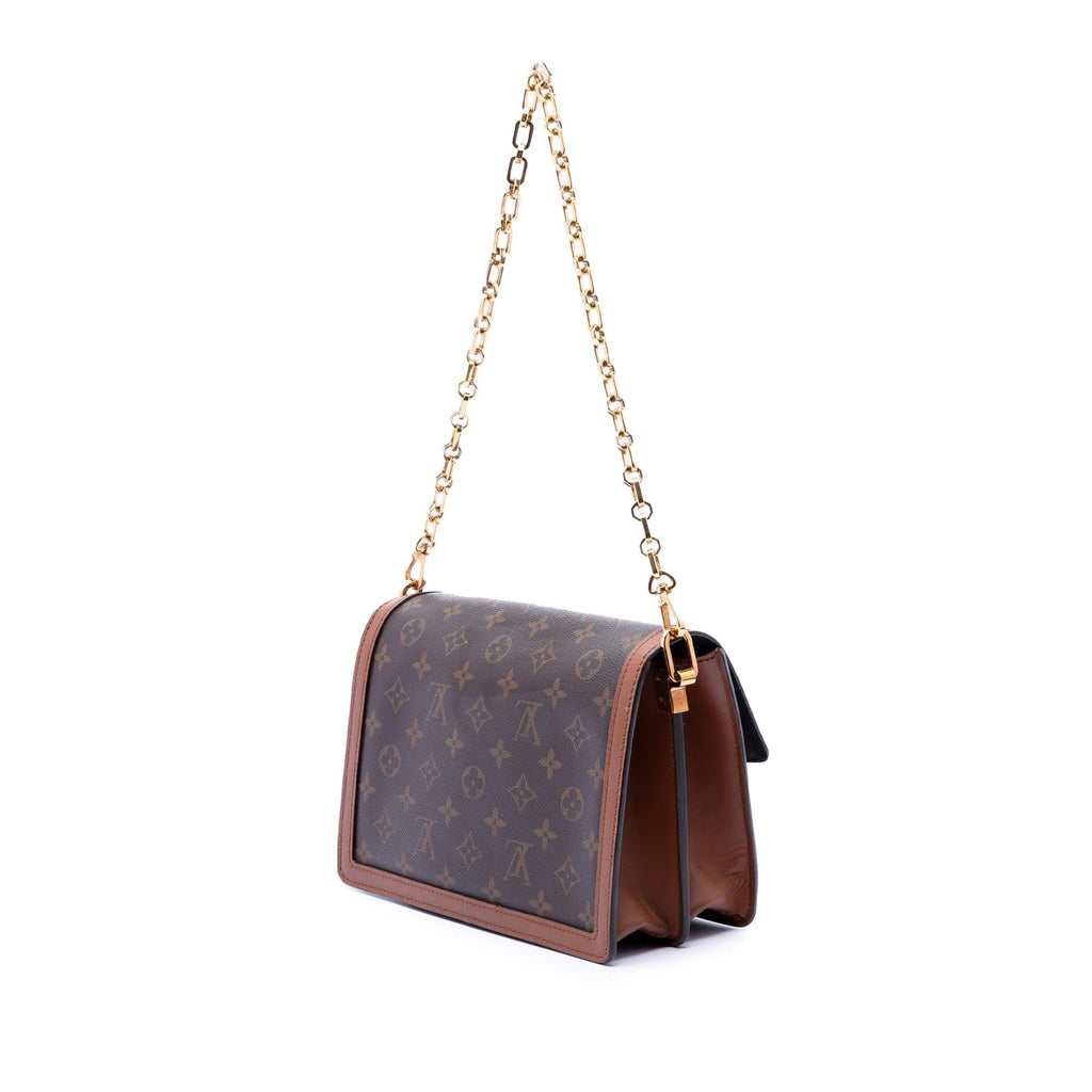 Louis Vuitton Monogram Reverse Dauphine MM Satchel - Brown