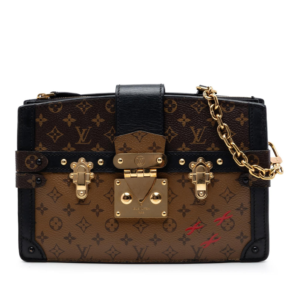 Louis Vuitton Monogram Reverse Trunk Clutch - Brown