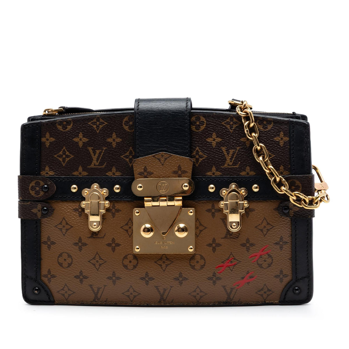 Louis Vuitton Monogram Reverse Trunk Clutch - Brown