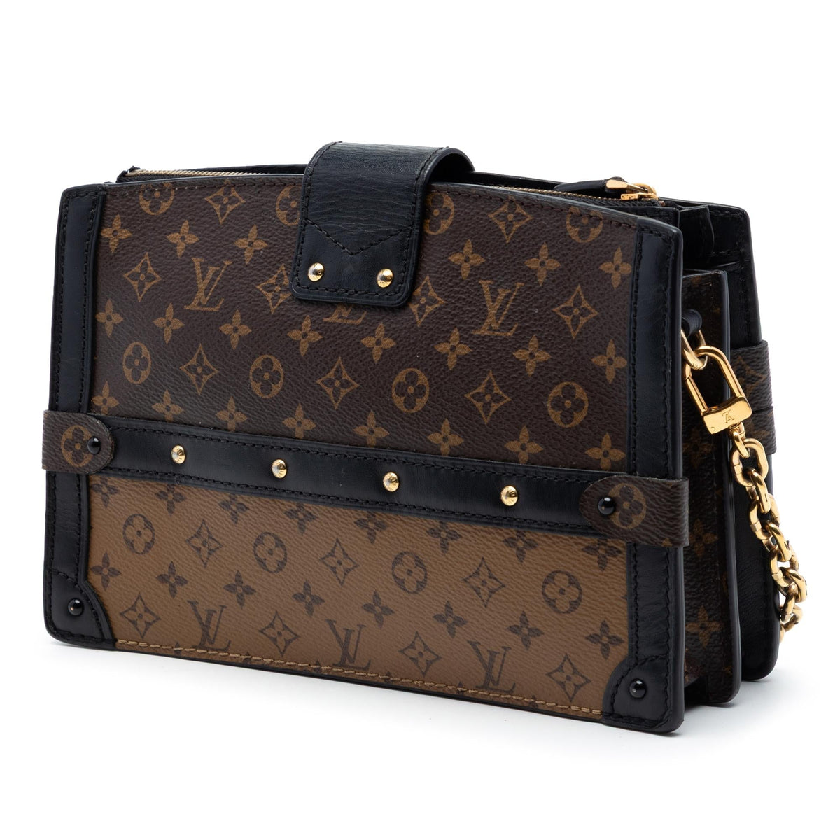 Louis Vuitton Monogram Reverse Trunk Clutch - Brown