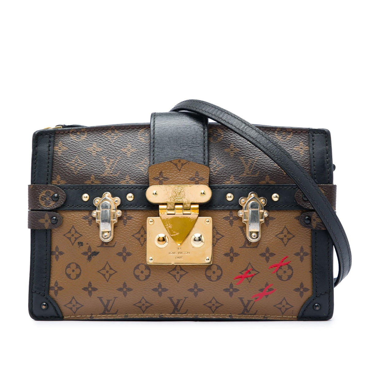 Louis Vuitton Monogram Reverse Trunk Clutch - Brown