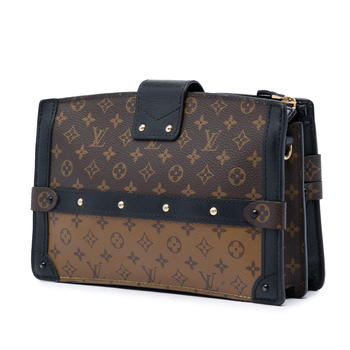 Louis Vuitton Monogram Reverse Trunk Clutch - Brown