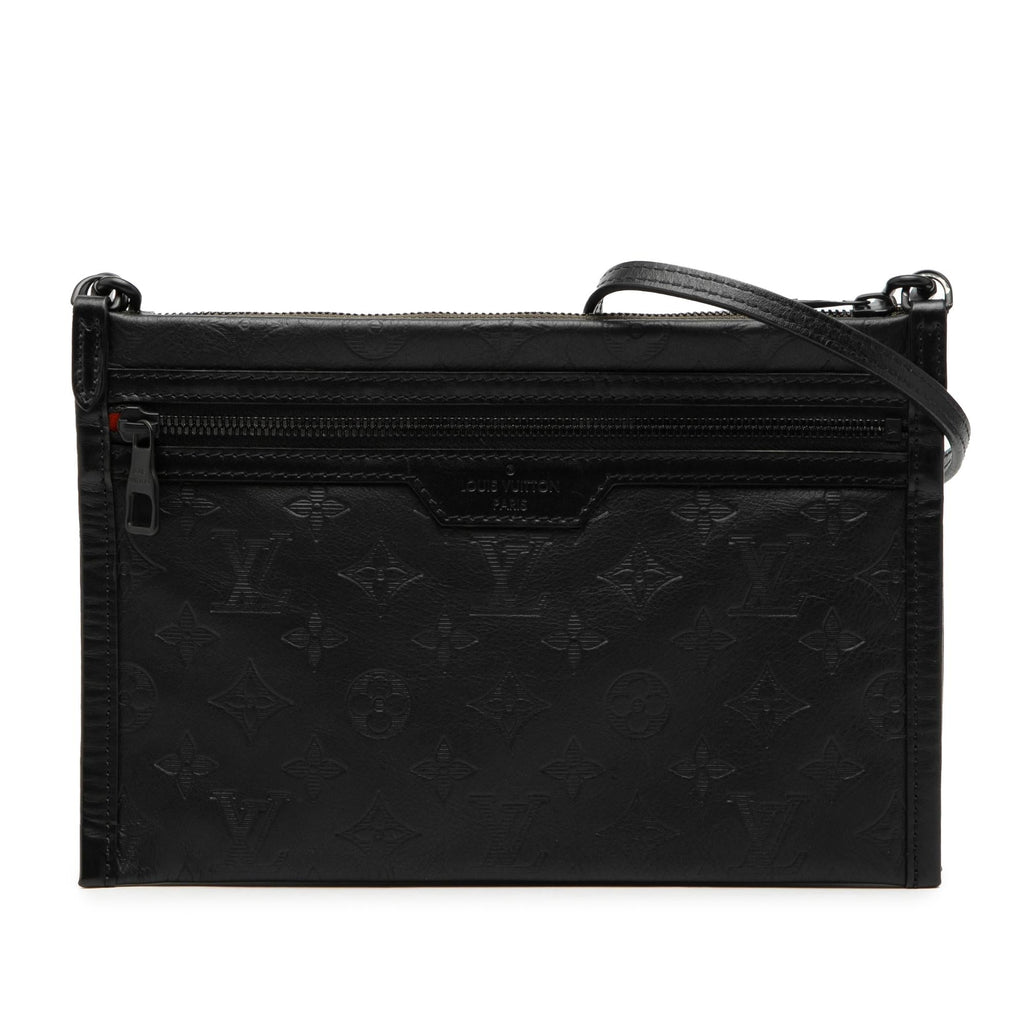 Louis Vuitton Monogram Shadow Double Flat Messenger - Black/Green