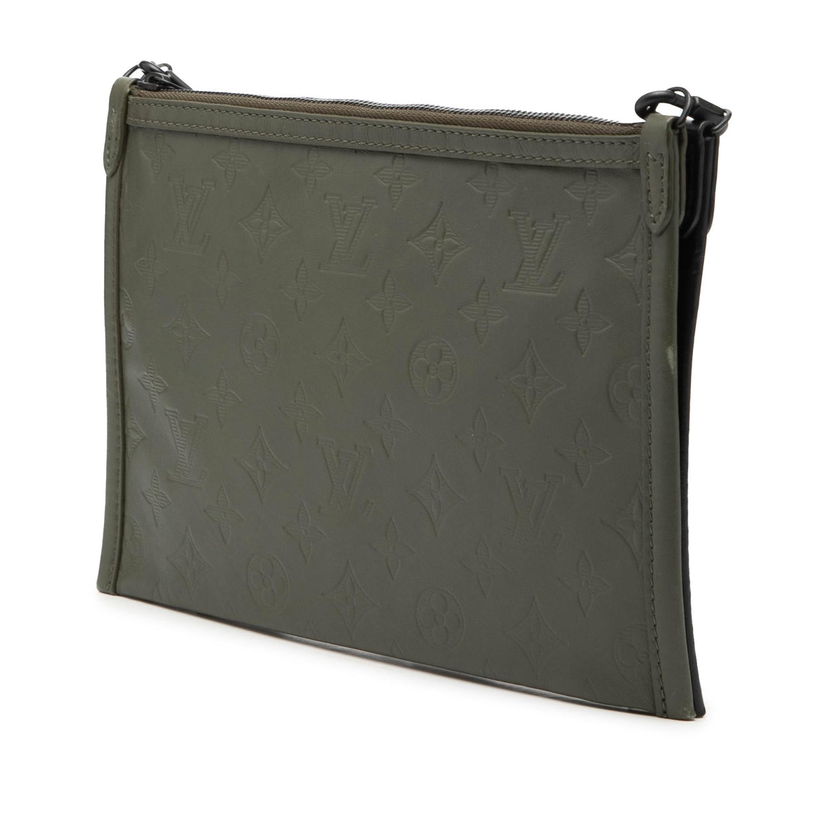 Louis Vuitton Monogram Shadow Double Flat Messenger - Black/Green