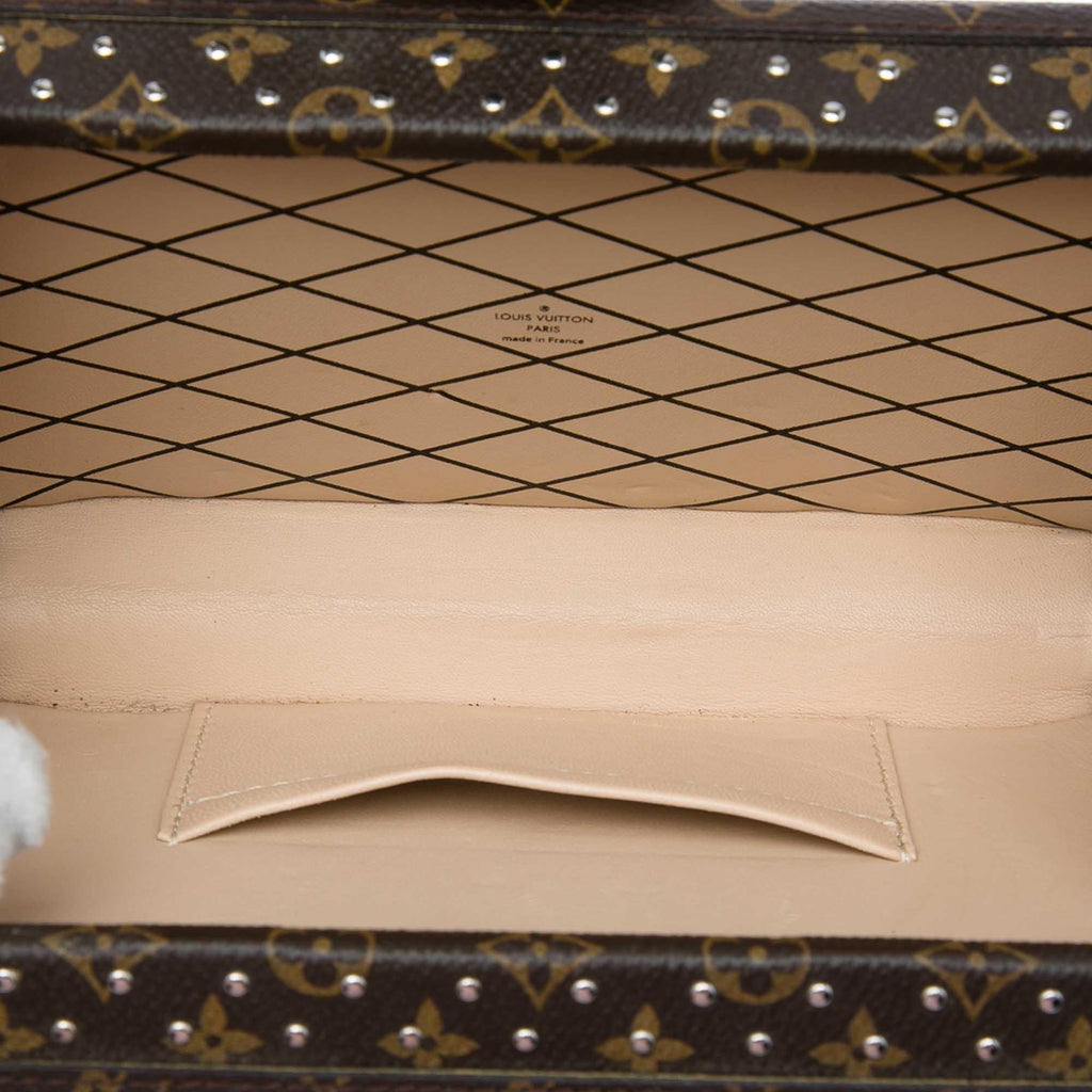 Louis Vuitton Monogram Studded Petite Malle Crossbody Bag - Brown