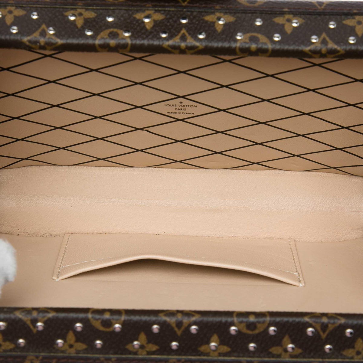 Louis Vuitton Monogram Studded Petite Malle Crossbody Bag - Brown