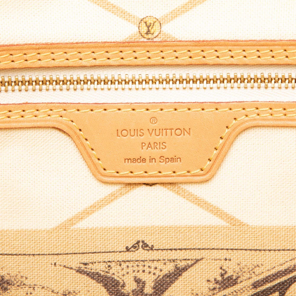 Louis Vuitton Monogram Summer Trunks Neverfull MM Tote Bag - Brown
