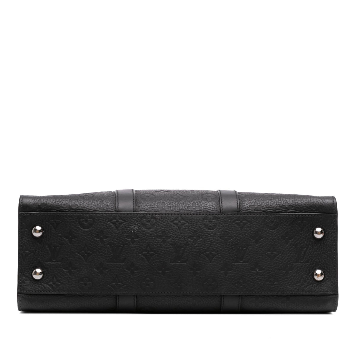Louis Vuitton Monogram Taurillon Sac Plat 24H Satchel - Black