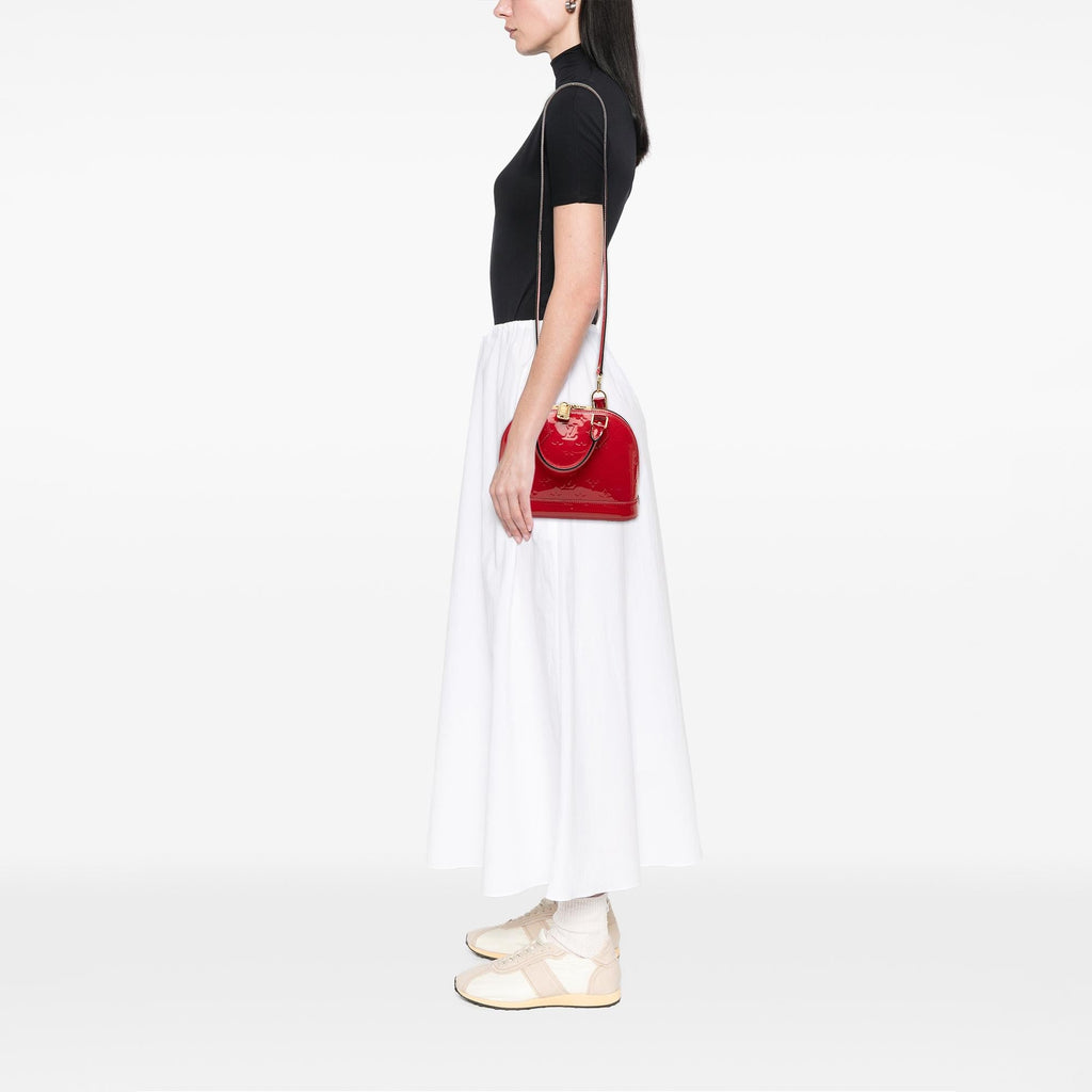 Louis Vuitton Monogram Vernis Alma BB Satchel - Pink