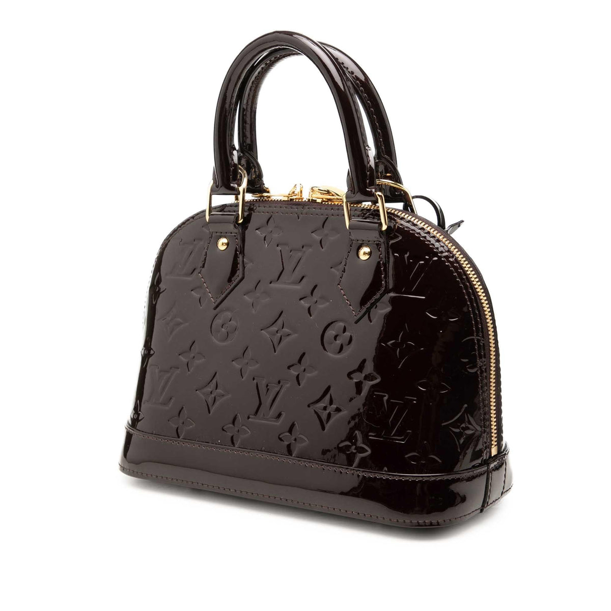 Louis Vuitton Monogram Vernis Alma BB Satchel - Purple