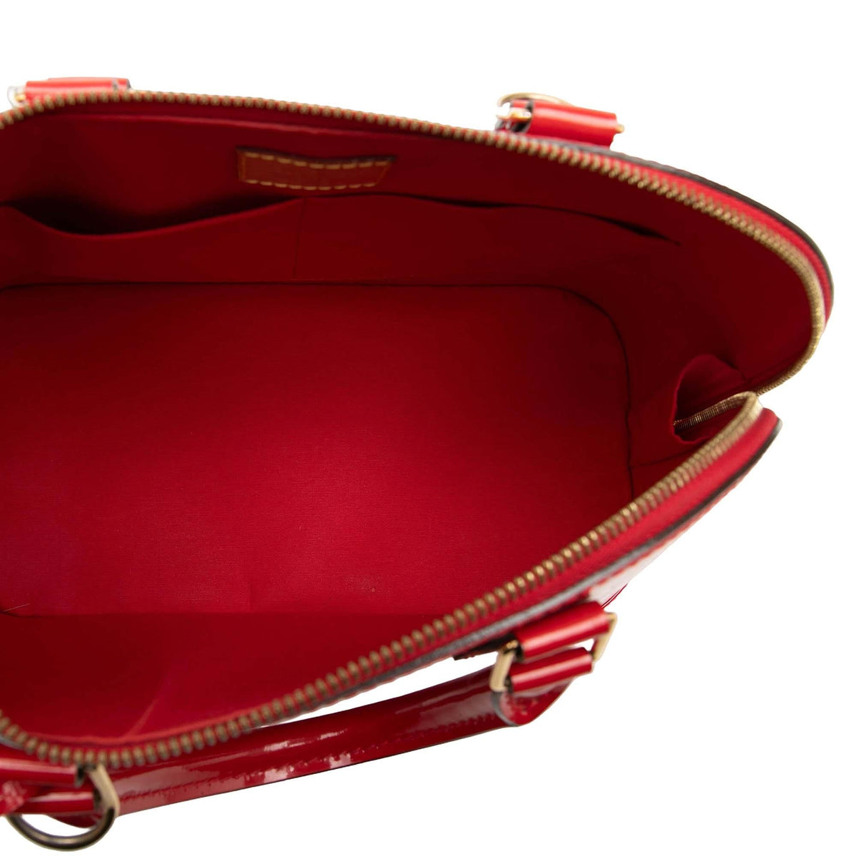 Louis Vuitton Monogram Vernis Alma PM Satchel - Red