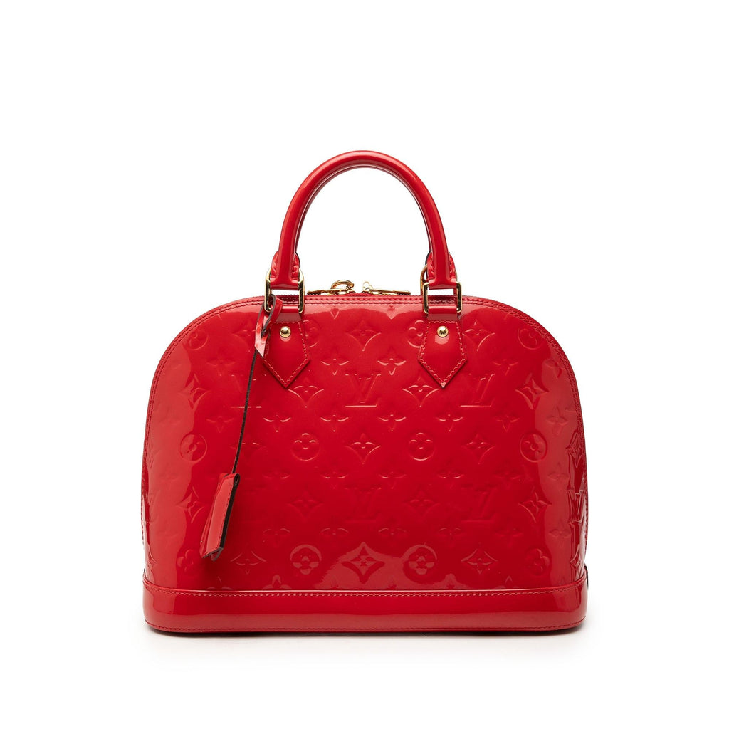 Louis Vuitton Monogram Vernis Alma PM Satchel - Red