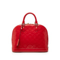 Louis Vuitton Monogram Vernis Alma PM Satchel - Red