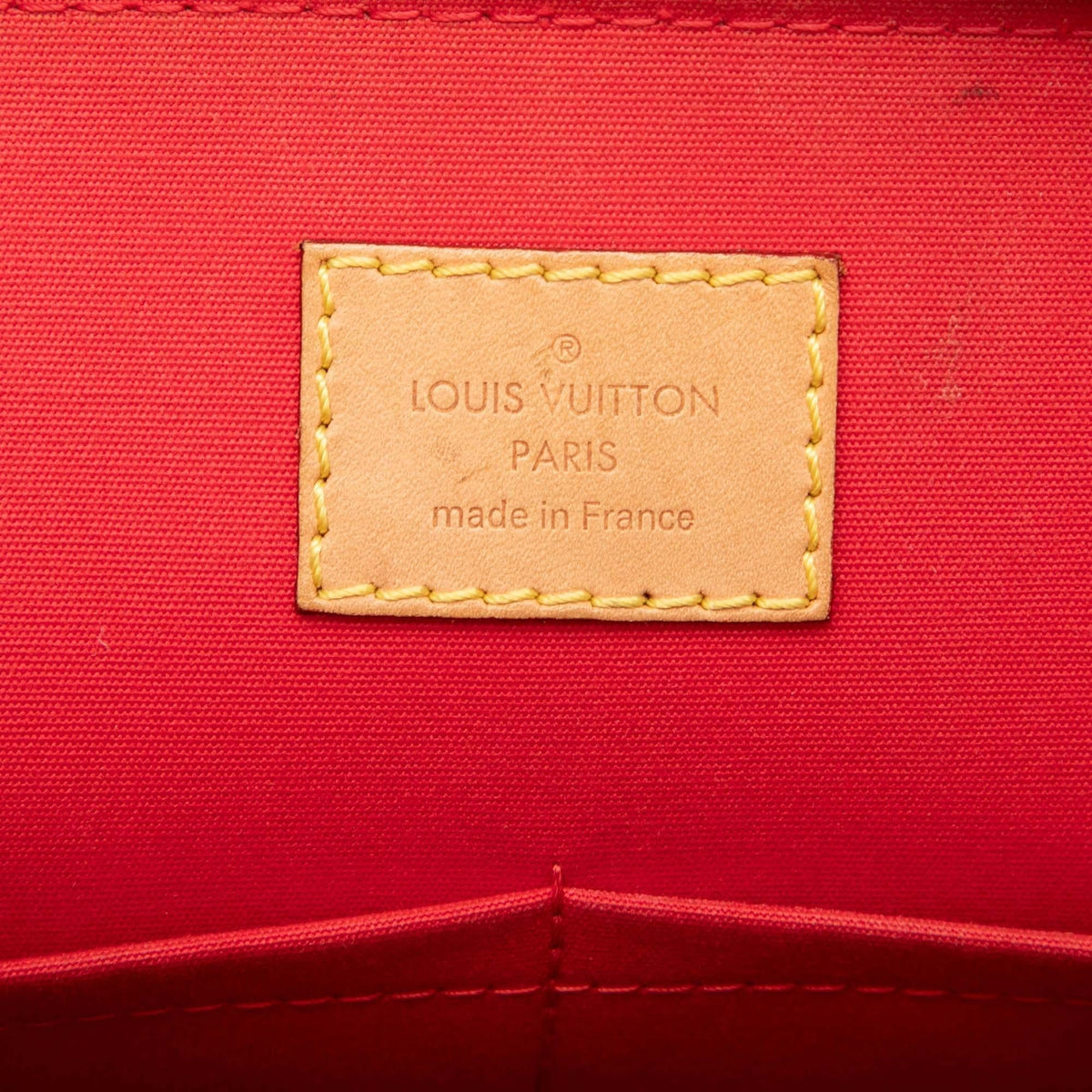 Louis Vuitton Monogram Vernis Alma PM Satchel - Red