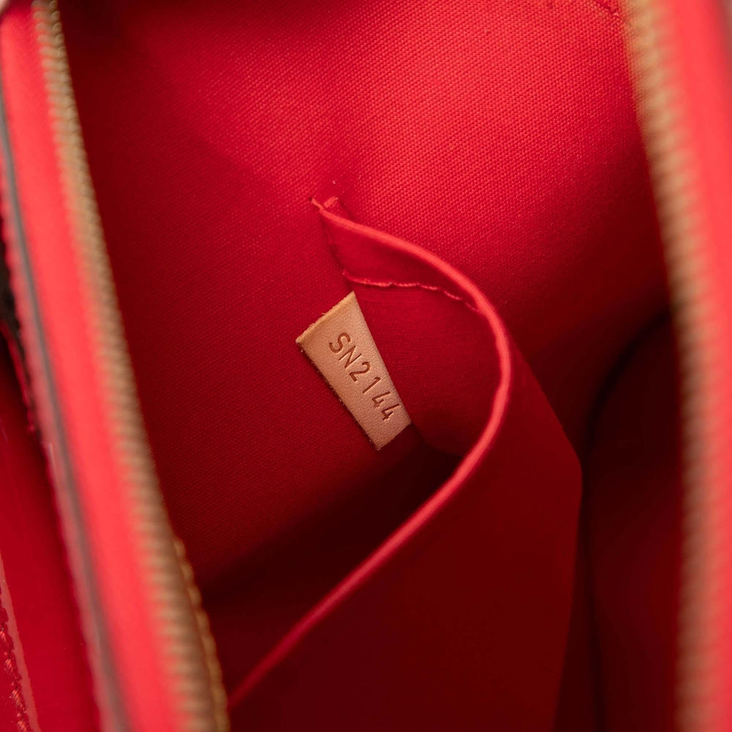 Louis Vuitton Monogram Vernis Alma PM Satchel - Red