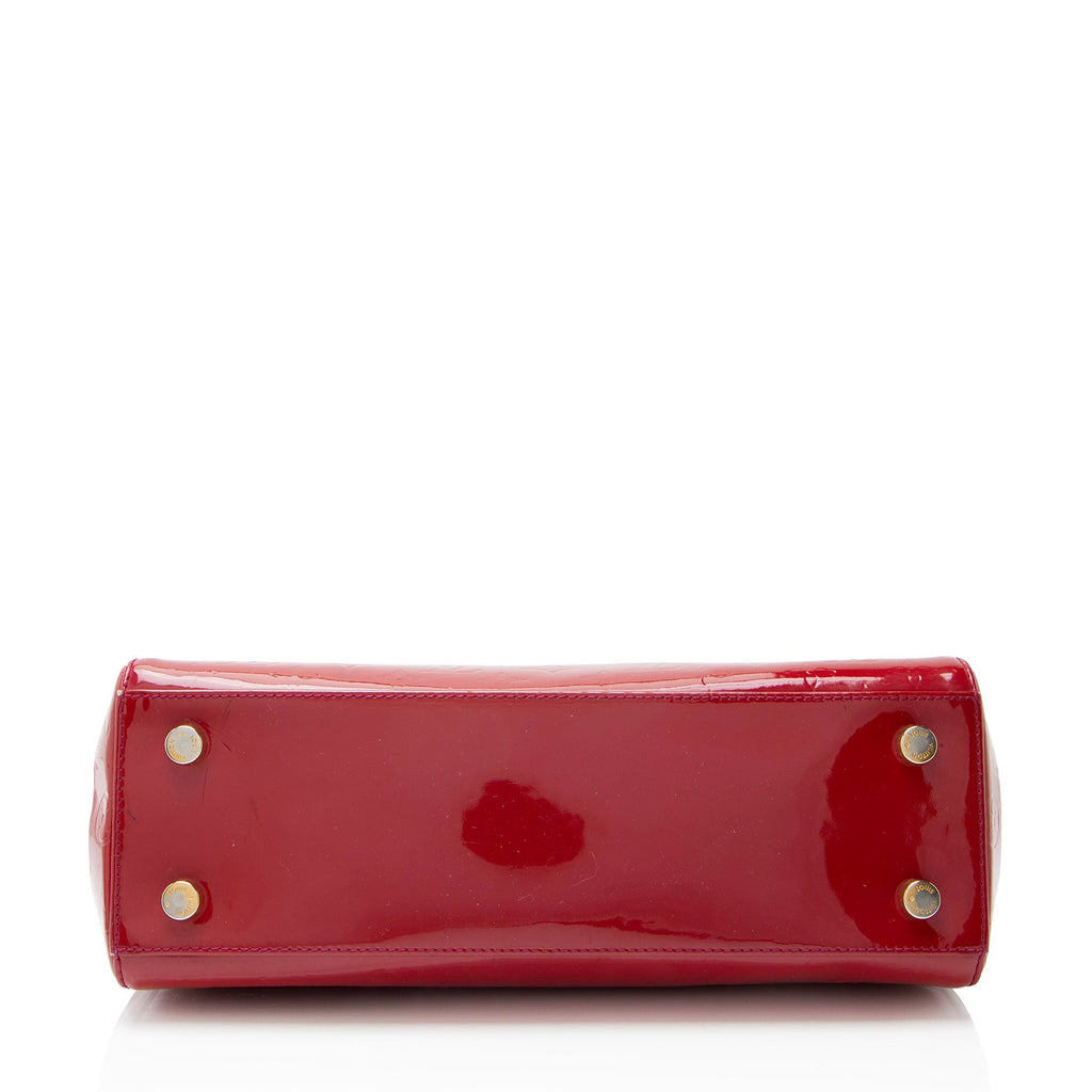 Louis Vuitton Monogram Vernis Brea MM Satchel - Red