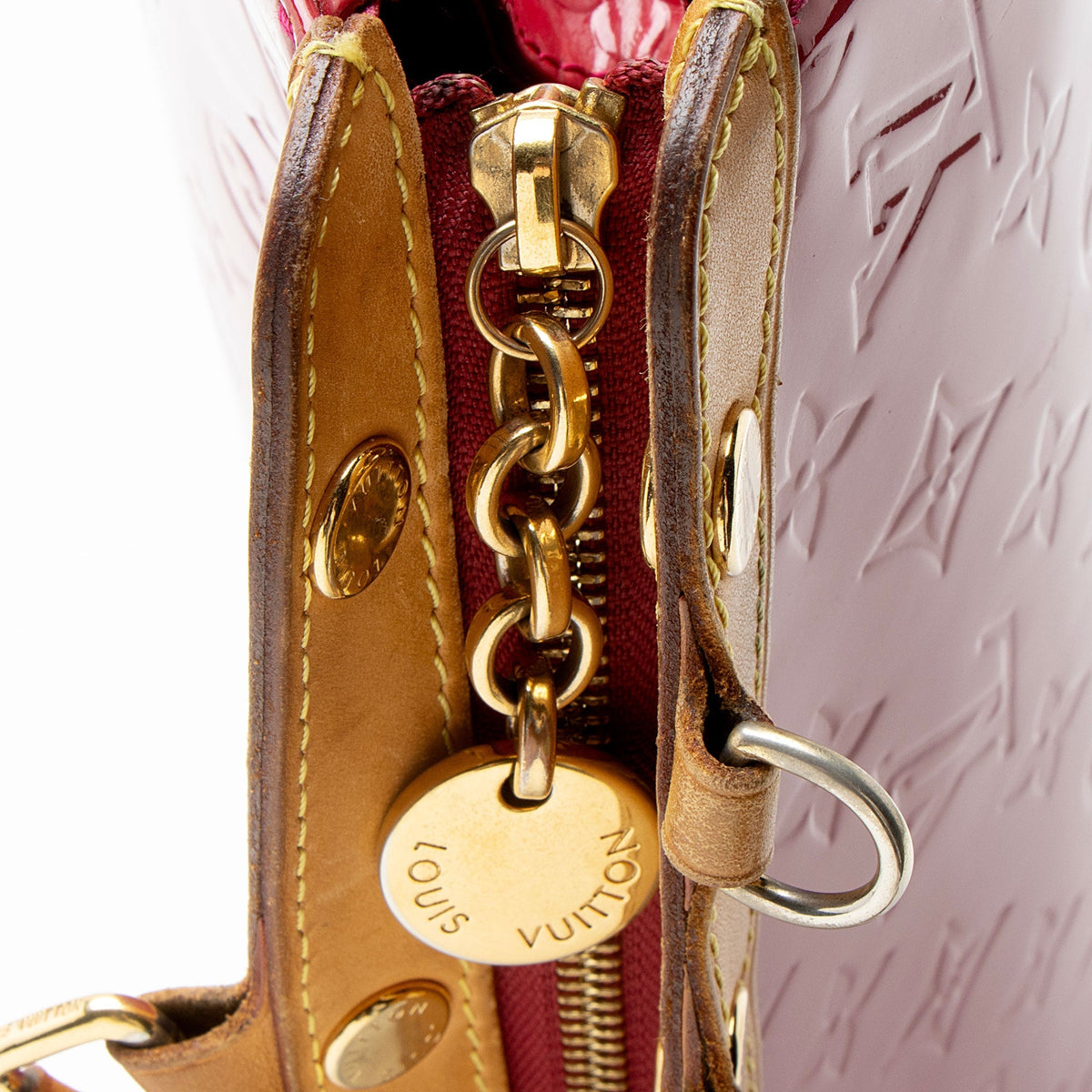 Louis Vuitton Monogram Vernis Brea MM Satchel - Red
