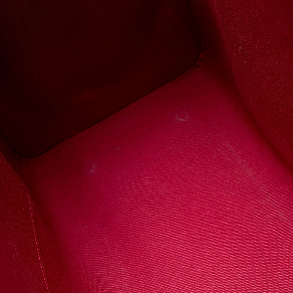 Louis Vuitton Monogram Vernis Brea MM Satchel - Red