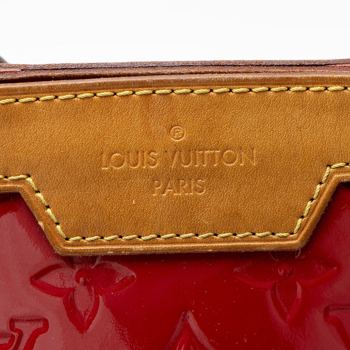 Louis Vuitton Monogram Vernis Brea MM Satchel - Red
