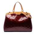 Louis Vuitton Monogram Vernis Brea MM Satchel - Red